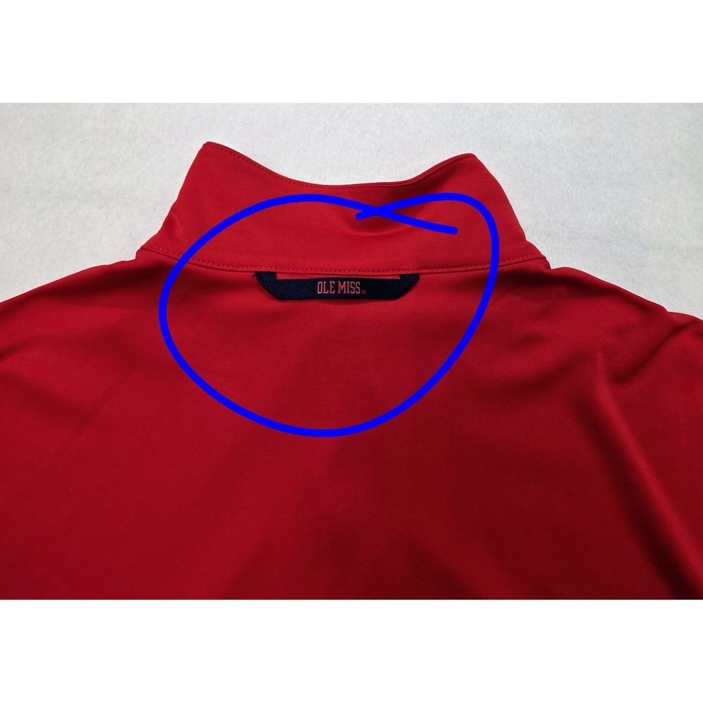 Nike Ole Miss Rebels Polo Shirt Mens XL LIMITED USE Dri Fit Short Sleeve Striped - Picture 9 of 9